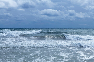 Bad weather front at the stormy North Sea coast - 7038