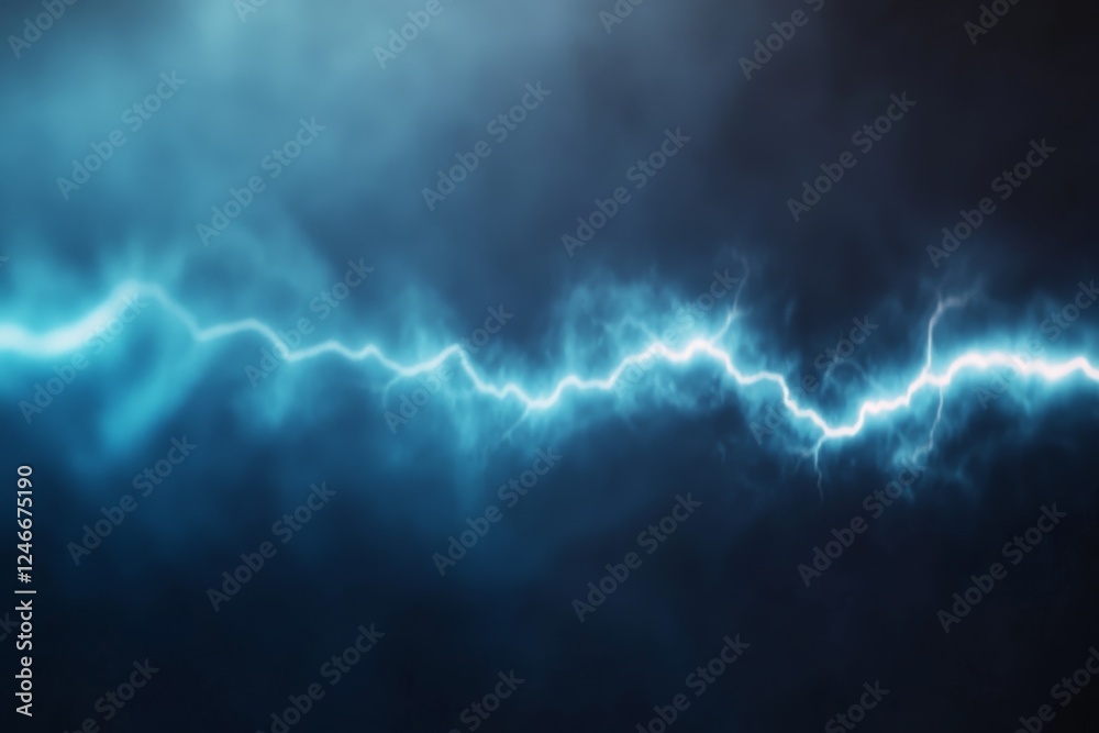 Aufkleber A striking blue lightning bolt displays intricate gradients against a transparent background, providing a captivating and dynamic visual effect with ample copy space