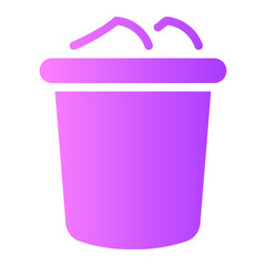 trash gradient icon