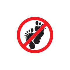 don't step on icon vector illustration design