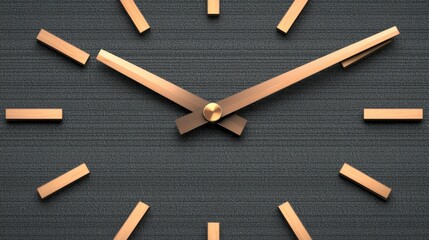 Elegant Wall Clock with Rose Gold Hands and Textured Background for Modern Home Decor