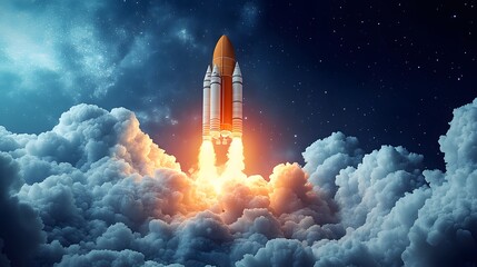 Business innovation and startup launch, clean vector style with creative graphics