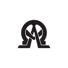 omega symbol icon illustration design