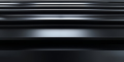 Obraz premium High-resolution brushed stainless steel background with fine horizontal grain, subtle gradient lighting, and soft reflections. The cool metallic sheen adds a sleek, modern look, perfect for industrial