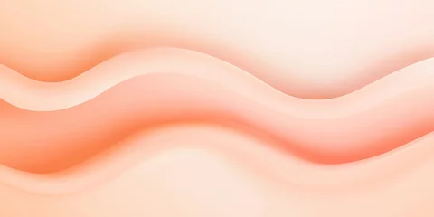 Wandcirkels plexiglas A peach fuzz abstract background with soft gradient waves and subtle textures, mimicking the softness of a ripe peach in the light. © AI_images_for_people