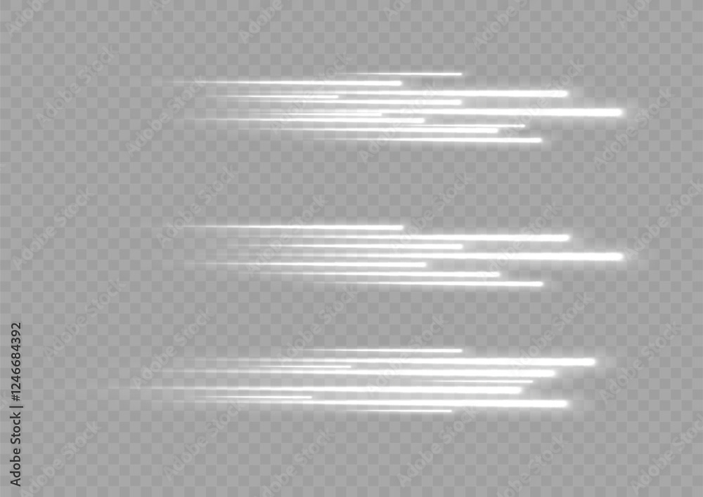 Poster glowing white speed lines. high speed. white motion speed and movement. dynamic lines or rays. light