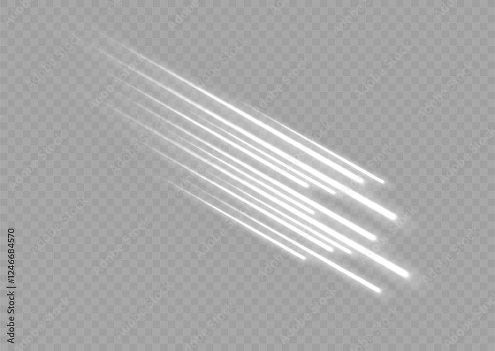 Poster glowing white speed lines. high speed. white motion speed and movement. dynamic lines or rays. light
