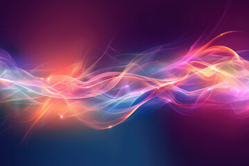 close up horizontal abstract illustration of colorful shiny waves flowing