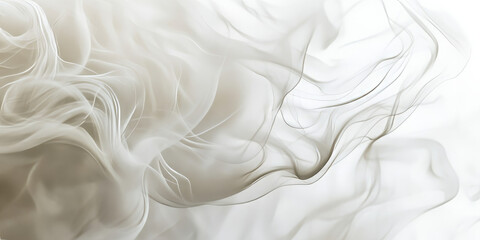 Obraz premium A white background with soft, swirling cloud-like patterns that blend into each other. The gentle flow of the design offers a peaceful, airy feel, ideal for spa branding, fashion campaigns, or