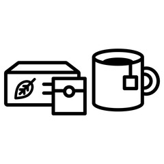 티백 우려낸 차 아이콘