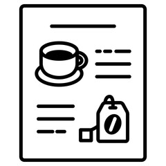 커피 레시피 설명 아이콘