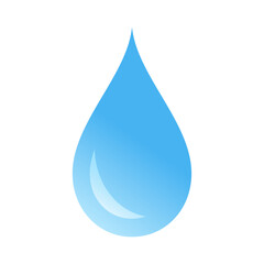 blue water drop with reflection