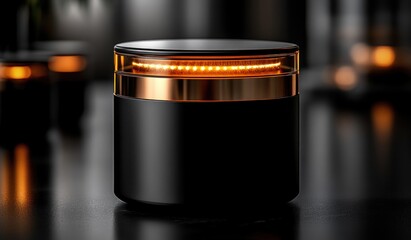 Black Gold Minimalist Product Showcase Elegant Display Soft Light Luxury Background