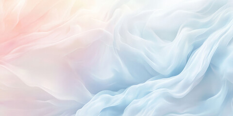 Obraz premium A soft, pastel abstract design with gradients of pale blue, blush pink, and ivory, creating a calm and peaceful effect. Ideal for beauty brands, wellness visuals, or minimalistic website designs.