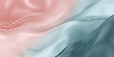 Fototapeta premium A smooth abstract background with three colors--light lavender, deep teal, and soft coral--blending seamlessly into each other. This design works well for branding, digital content, or any projects