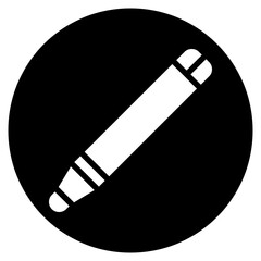 whiteboard marker glyph icon