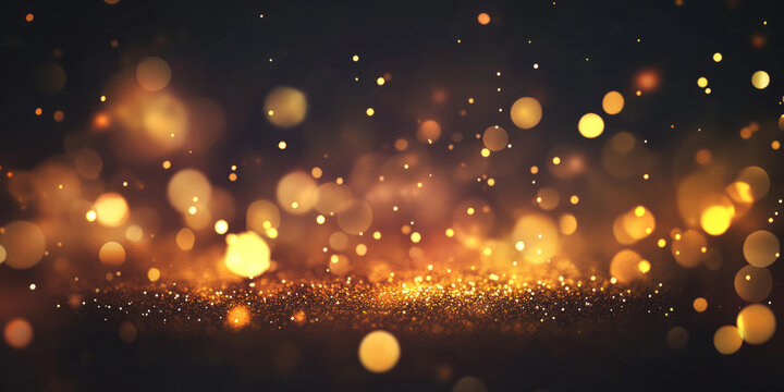 A warm golden glitter texture that shimmers in the light, creating a rich, opulent atmosphere. The golden sparkles add sophistication, making it perfect for luxury product promotions, upscale