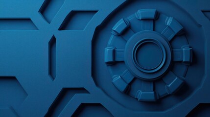 A mechanical clover pattern integrated into a futuristic architectural design