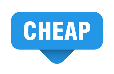 cheap sticker. cheap sign on transparent background