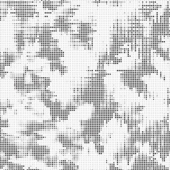 Fototapeta premium Grunge halftone background with square dots. Black and white dots grunge effect background. Vector abstract overlay. Grunge halftone black dots texture background.