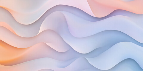 Obraz premium A seamless abstract background featuring soft pastel gradients in peach fuzz, chambray blue, and lilac, offering a smooth, tranquil, and harmonious visual.