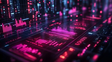 Obraz premium Simple economic growth representation, elegant business analytics icon, smooth color gradients, digital theme