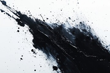 Grunge Background Texture Design with Black Ink Splatters and Vintage Distressed Elements for Abstract Art