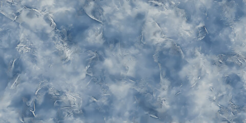 Obraz premium A frosted chambray blue abstract background with icy, crystalline textures and soft white highlights, evoking the beauty of winter frost patterns.