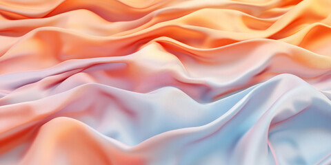 Obraz premium A seamless background of rich, pastel gradients in burnt orange, peach fuzz, and chambray blue, flowing smoothly to create a cozy and dynamic atmosphere.