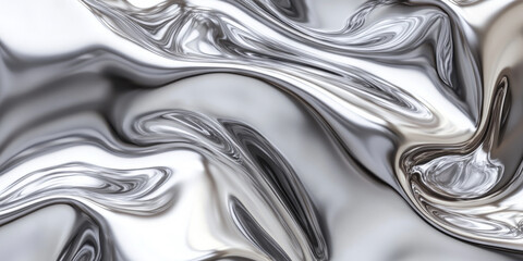 High-shine silver plated metal background with a smooth, reflective surface. The metallic sheen creates an elegant, sophisticated atmosphere, ideal for premium designs, product packaging, or modern