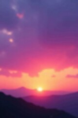 Obraz premium Soft focus sunsets fade into a blur of purple and pink, gentle, calming, sunset