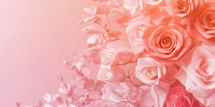 A gradient pink background transitioning from pale peach to soft rose, creating a warm and inviting effect. Ideal for feminine designs, floral-themed branding, or relaxing digital visuals.