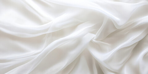 Obraz premium A smooth white background with wispy, delicate lines that form subtle abstract shapes like clouds or mist. This ethereal design adds an air of sophistication and grace, perfect for fashion branding,