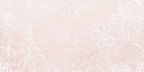 A soft blush pink background with intricate, lace-like patterns subtly woven throughout. This delicate, vintage-inspired design is perfect for wedding stationery, feminine branding, or high-end