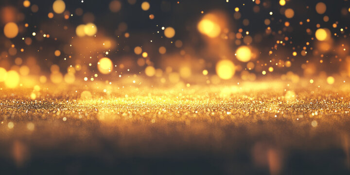 A warm golden glitter texture that shimmers in the light, creating a rich, opulent atmosphere. The golden sparkles add sophistication, making it perfect for luxury product promotions, upscale