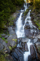 Obraz premium Val Sambuzza waterfall, Val Brembana, Orobic Alps, Bergamo, Lombardia, Italy.