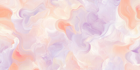 A seamless abstract background with pale peach, lilac, and pink blending in soft, fluid curves, creating a soothing and gentle effect that feels tranquil and light.