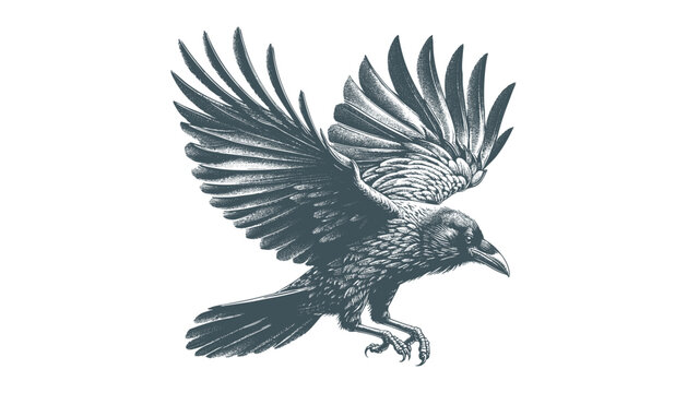 crow vector, raven vector