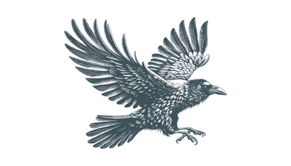 crow vector, raven vector
