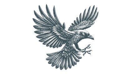 crow vector, raven vector