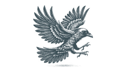 Obraz premium crow vector, raven vector