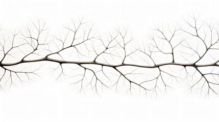 Obraz premium Detailed Branch with Leaves Showing Texture, Veins, and Cells - Botanical Background Image