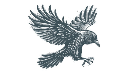 crow vector, raven vector