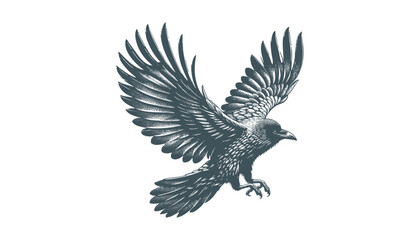 crow vector, raven vector