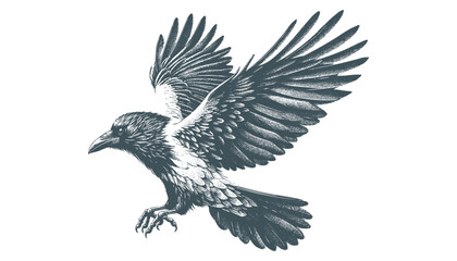 crow vector, raven vector