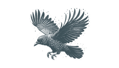 crow vector, raven vector