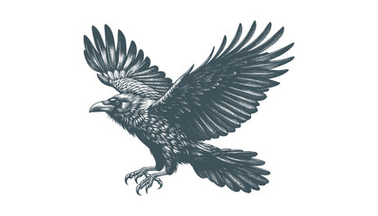 crow vector, raven vector
