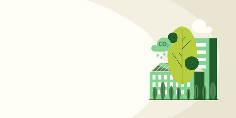 ESG, Ecology background business and organization, Environment, Social, Governance and sustainability development concept. Vector banner,  presentation template