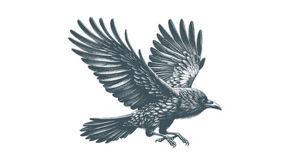 crow vector, raven vector