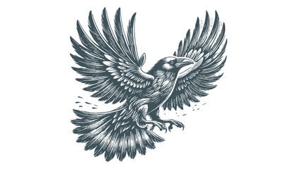 crow vector, raven vector
